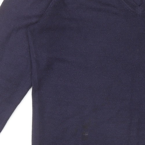 Marks and Spencer Women's Navy V-Neck Pullover Jumper Size 12 - Picture 9 of 12