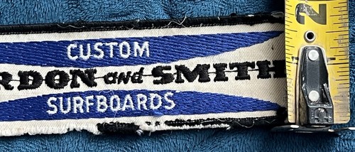 VTG 60’s Gordon Smith Surfboards Classic Blue Logo Original Hand Sewn Surf PATCH - Picture 2 of 13