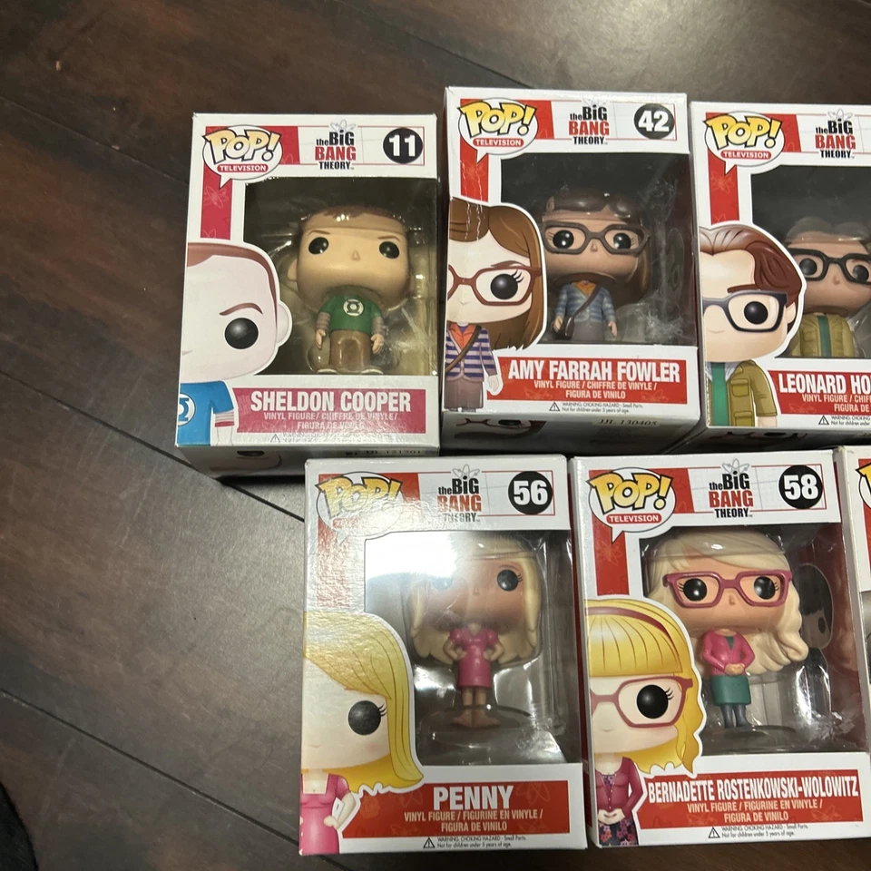 7 - FUNKO Pop Big Bang Theory Vaulted Sheldon Amy Leonard Raj Bernadette Howard - Image 2 of 4