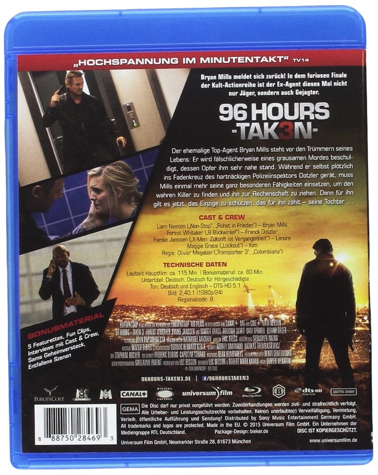 96 Hours - Taken 3 - Extended Cut (Blu-ray) - Image 3 of 4