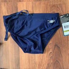 Speedo Boys Youth ML Navy Swim Underwear Briefs Sz 24 Trunks