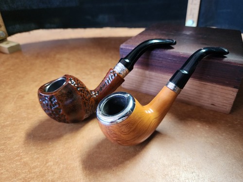 Durable Faux Wood Tobacco Pipes Lot Of 2