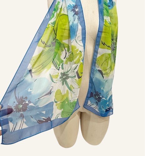 Damen Vintage Blumen Rechteck Schal 56” x13” - Bild 5 von 12