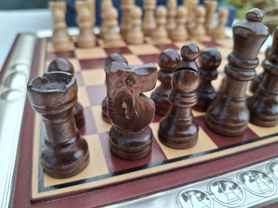 Scacchiera Vintage Anni 90 ,Scacchi in Legno - Immagine 3 di 4