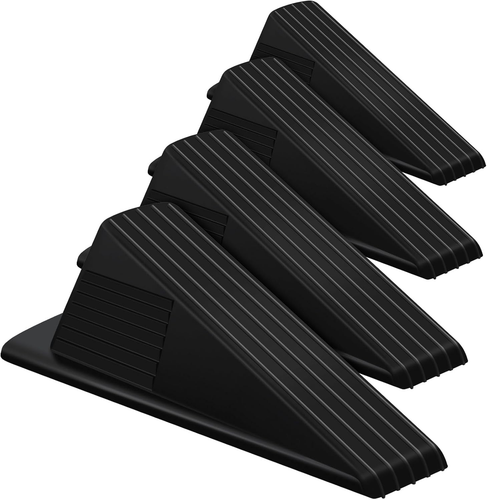 4 Pcs Jumbo Door Stoppers Heavy Duty Door Stopper Tall up to 2Inch Tall Wedge TP - Picture 8 of 12