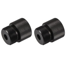 Microphone Stand Adapter 5/8-27 Male to 1/4-20 Female Black 2 Pcs