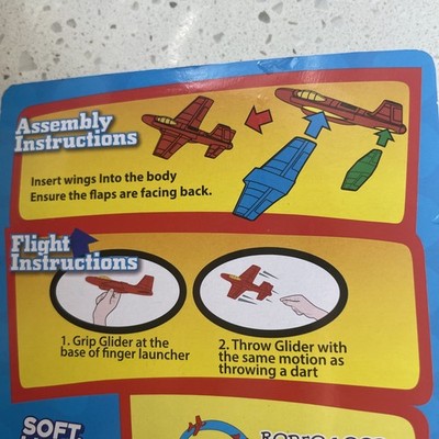 Mini Airplane Build Toss Fly Play Foam Plane Indoor/Outdoor Toy green flys 100ft