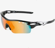 NEW Tour Gear Gloss Black Interchangeable Golf/Sports Sunglasses w/5 Lenses