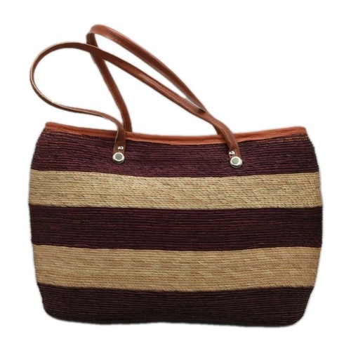 Bolso de Mano Grande Tejido a Mano de Sisal Nuevo - Imagen 3 de 6