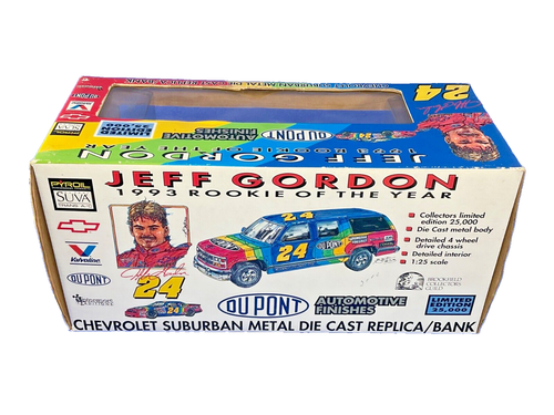 1993 Brookfield, Chevrolet Suburban Jeff Gordon #24, 1:25 Die Cast Coin Bank NIB - Picture 7 of 10