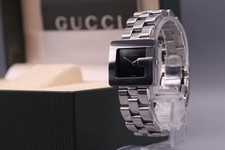 [Near MINT w/Box] GUCCI 3600J G-Series Black Square Dial Watch Full Set Vintage