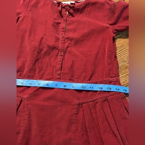 Burberry Children | Red Corduroy Dress Sz 8Y - Picture 8 of 10