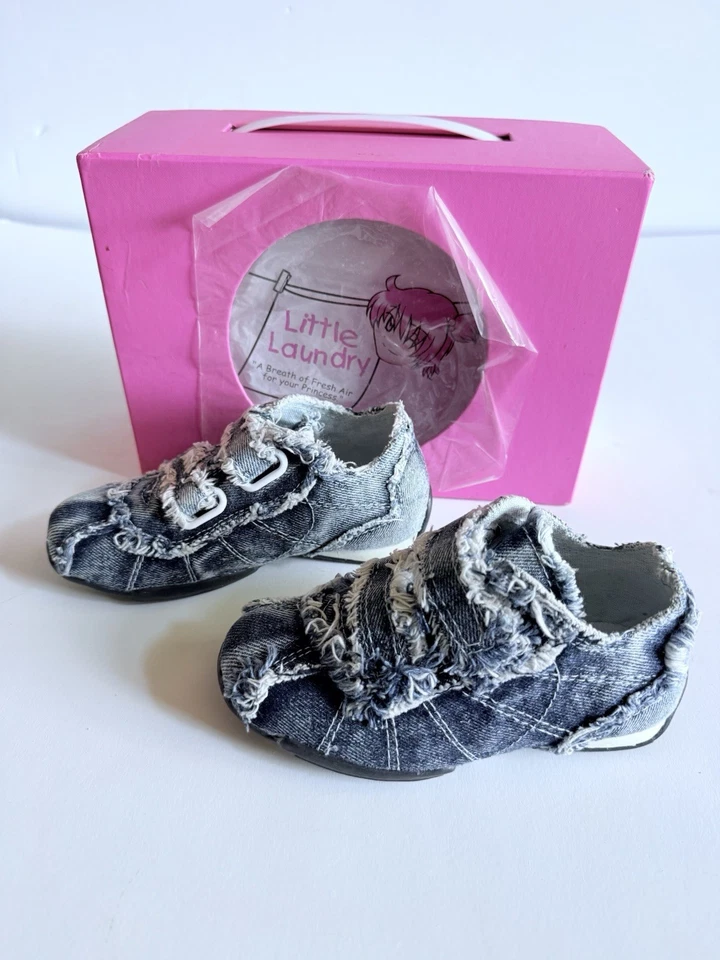 Little Laundry Niños Kadie Azul Envejecido Denim Tenis Talla 10 Diseñador Nuevas Foto 2 de 4