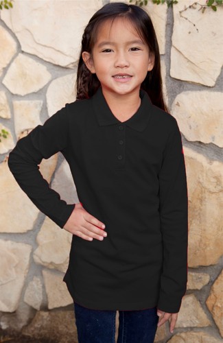 MÄDCHEN SCHULUNIFORM STRICK LANGARM 3 KNÖPFE POLO XS-S-M-L-XL Toppy-T Mädchen - Bild 21 von 21