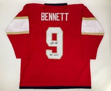 SAM BENNETT FLORIDA PANTHERS 25’ SC SIGNED CUSTOM JERSEY JSA WITNESS COA W/INSC