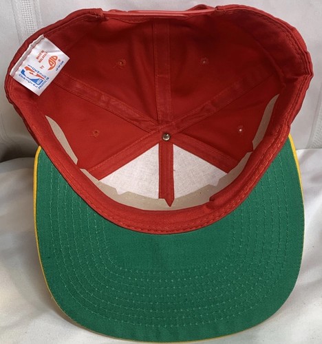 Atlanta Hawks NBA Vintage Snapback Trucker Cap Hat Deadstock Made By ADJ - Picture 10 of 16