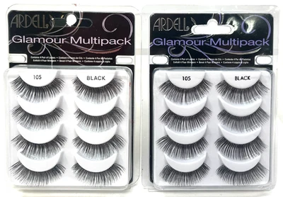 (2) Ardell Glamour Multipack Lashes False Eyelashes New In Packaging 105 Black - Image 1 of 3