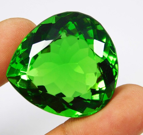Piedra preciosa suelta corte pera peridoto verde natural de 99,85 quilates certificada impecable - Imagen 4 de 12