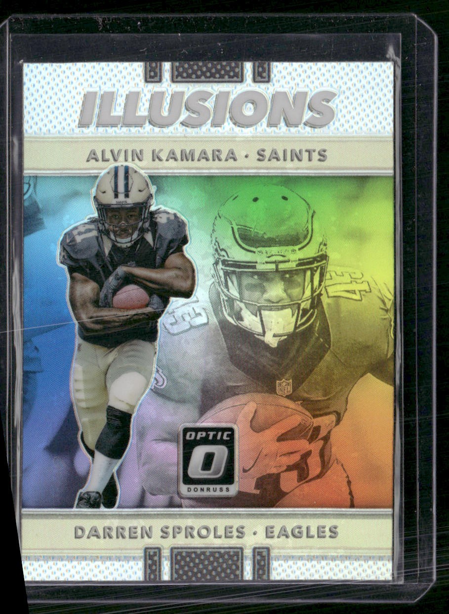 2017 Donruss Optic #9 Alvin Kamara / Darren Sproles Illusions