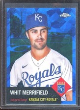 Whit Merrifield 2022 Topps Chrome Platinum Blue Atomic Refractor #101 (57/100)