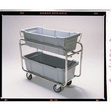 Plastic Gray Jumbo Lug W/ Handles, 16-7/8 x 34-1/2 x 9-7/8