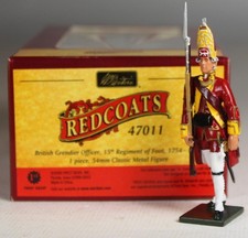 W BRITAINS The Redcoats British Grenadier Officer 15th Rgt Foot Set 47011 MIB