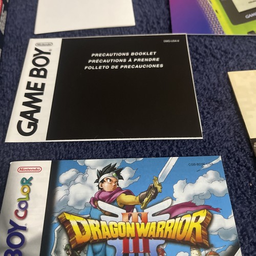 Dragon Warrior III 3 (Nintendo Game Boy Color, GBC, 2001) Open Box Near Mint - Picture 11 of 14