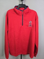 Los Angeles Angels L Half Zip Sweater Red