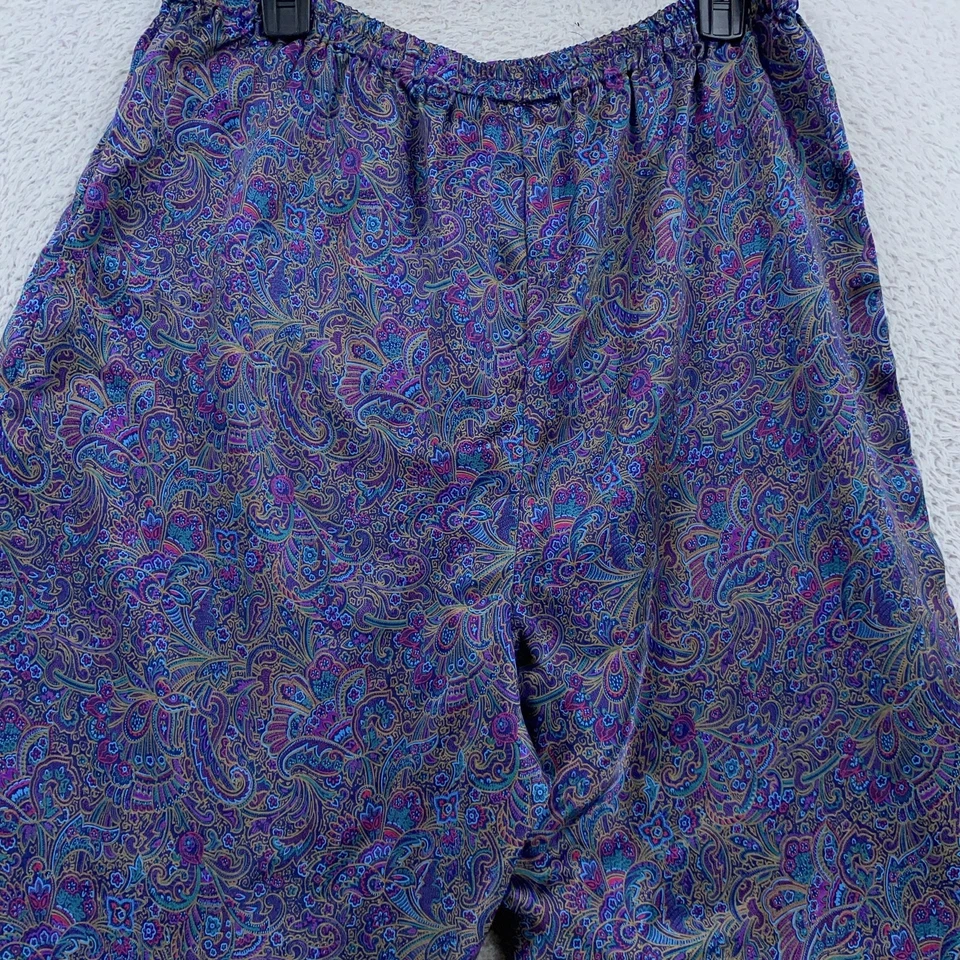 Pantalones de salón vintage Victoria's Secret etiqueta dorada satinado cachemir para mujer grandes años 90 Foto 3 de 4