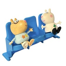 Rare GC Peppa Pig 3-Seat Bench  1 Injured Pedro Pony  1 Nurse Susie Sheep