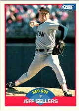 Vintage Boston Red Sox Baseball Card MLB Baseball Jeff Sellers #491 1989 80s
