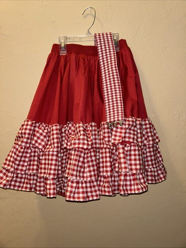 Vintage Malco Modes Square Dance Outfit White And Red Checked Size Small - Picture 14 of 24