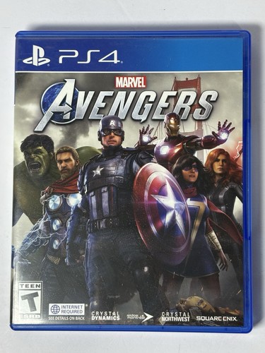 PS4 Marvel Avengers Video Game with Inserts TESTED CIB Clean