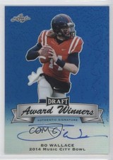 2015 Leaf Metal Draft Award Winners Blue Prismatic /20 Bo Wallace Rookie Auto RC
