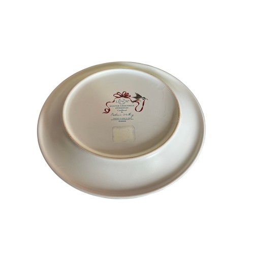 Lenox Winter Greetings Everyday CARDINAL 10.5" DINNER PLATE CHINA STONEWARE - Picture 2 of 2