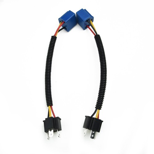 H4 socket connector Wiring Harness Blue+Black Plastic+Ceramic New Useful - Picture 4 of 12