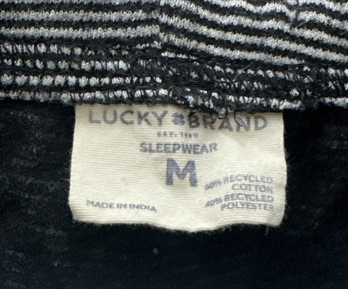 Pantalones de pijama Lucky Brand para hombre M a rayas bolsillos salón cordón - Imagen 2 de 15