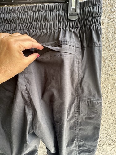 Nike Mens Cargo Pocket Black Pants Woven Elastic Drawstring Stretch Size L NEW - Picture 7 of 10