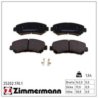 Zimmermann Bremsbelagsatz, Scheibenbremse 25202.170.1 Passend FüR Nissan