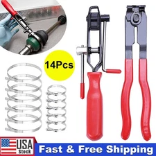 14PCS CV Joint Boot Clamp Pliers with CV Boot Clamps Kit Ear Type Banding Tool