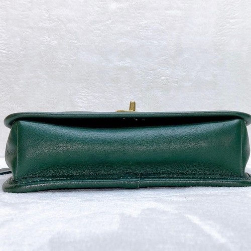 Bolso COACH 2Way Antiguo 9924 Verde Oscuro Hombro Bloqueo Giratorio Dorado Herrajes Raro Bueno - Imagen 6 de 8