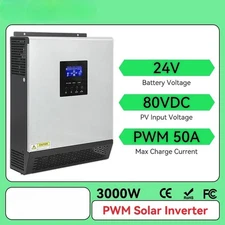 Hybrid Solar Inverter 24V110V Built-in 50A PWM Solar Charge 2400W Pure Sine Wave