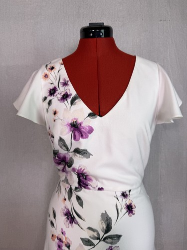 White House Black Market Women's Floral Cap Sleeve Mini Dress size 4 D367 - Picture 2 of 11