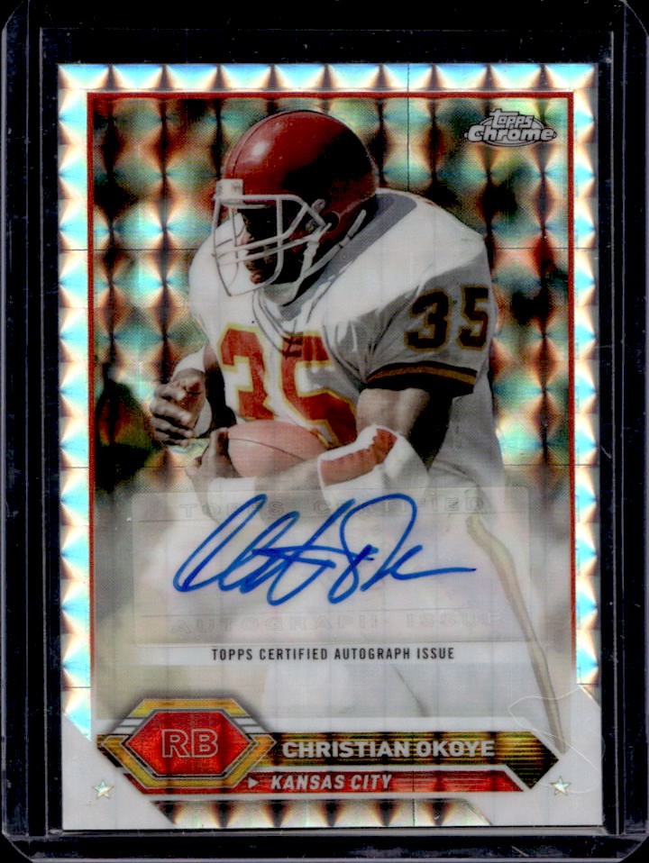 2023 Topps Composite Christian Okoye Chrome Auto Geometric #TCA-CO Chiefs