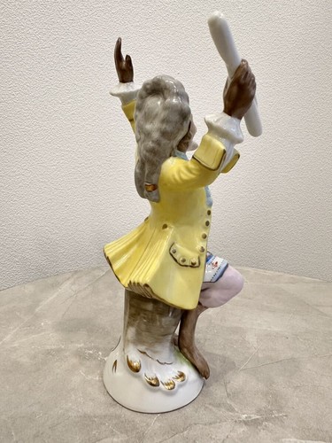 Antigua estatuilla de porcelana de muñeca Meissen Monkey Band de 7,1 pulgadas - Imagen 5 de 9
