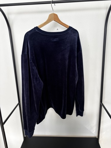 Polo Ralph Lauren Blue velour Sweat Shirt Size XL - Picture 2 of 3