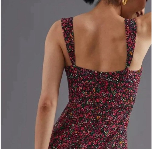 Hutch for Anthropologie Sweetheart Neckline Floral Midi Dress XS - Picture 9 of 16