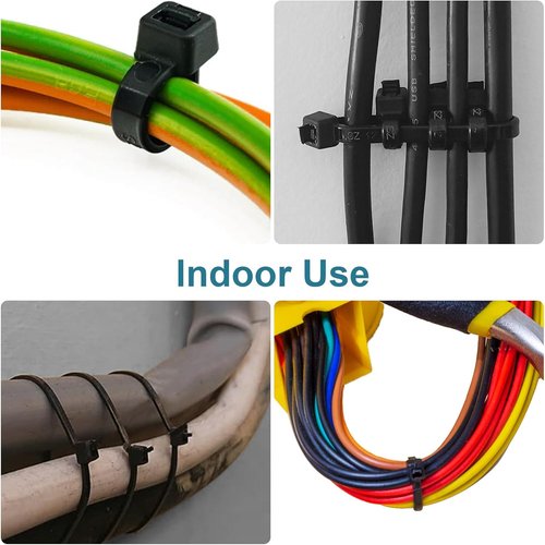 200 Pack Black Zip Ties Assorted Sizes 4-12 Inch, UV Resistant for Indoor/Outdoo - Picture 5 of 16