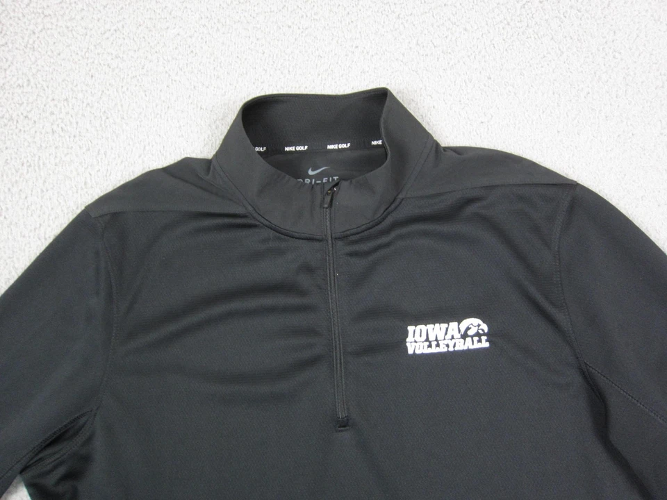 Iowa Hawkeyes Sudadera Para Hombres Grande L Negra Nike Golf Dri-Fit Voleibol 1/4 Cremallera Foto 2 de 4