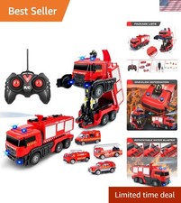 Amazing Remote Control Water-Spraying Fire Truck with LED Sounds for Active Kids